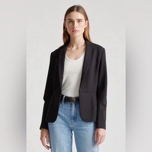 Quince Ultra Stretch Ponte Blazer Black Size Small